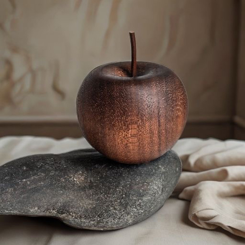 Home Fragrance And Diffuser - 1 STKS Houten Appelvormige Essentiële Olie