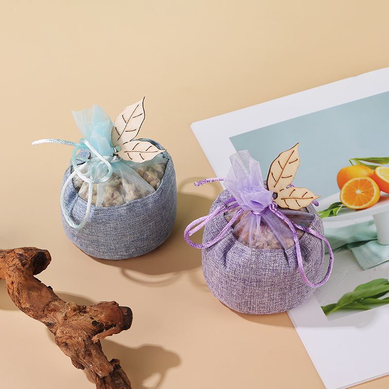 Aroma Bead Sachet - 3 stuks linnen geurzakjes met plantenkorrels,