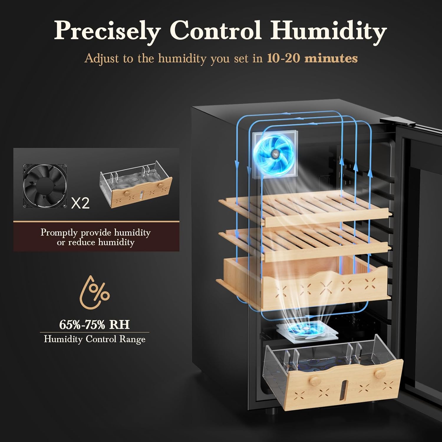 65L Elektrische Sigaar Humidor - Home Fragrance Maple Walnut recensie en prijs