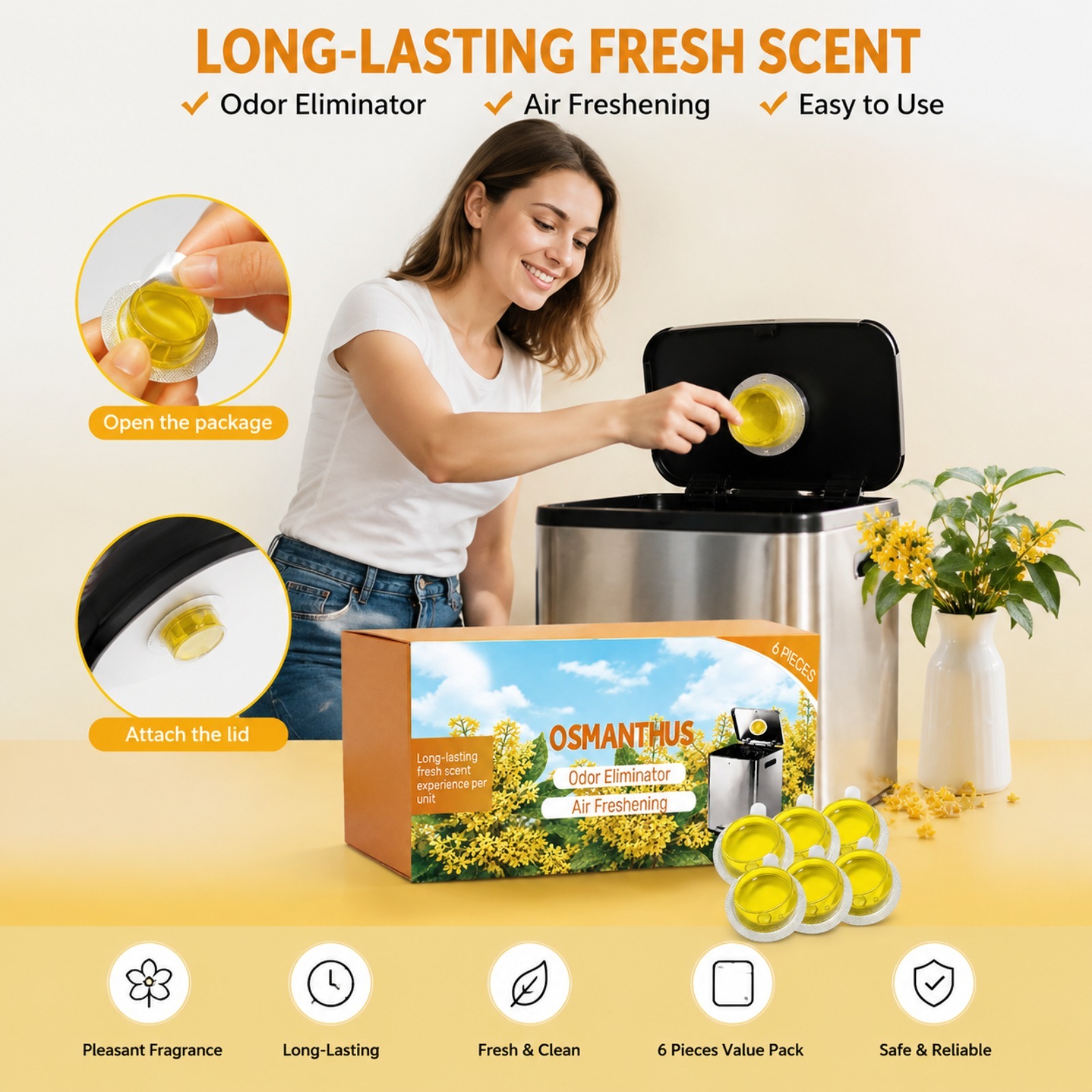 6PCS Prullenbak Geur Eliminato - Home Fragrance Lavender recensie en prijs